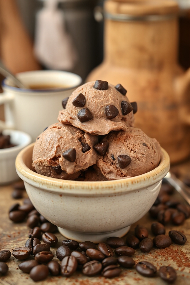 creamy vegan coffee ice cream
