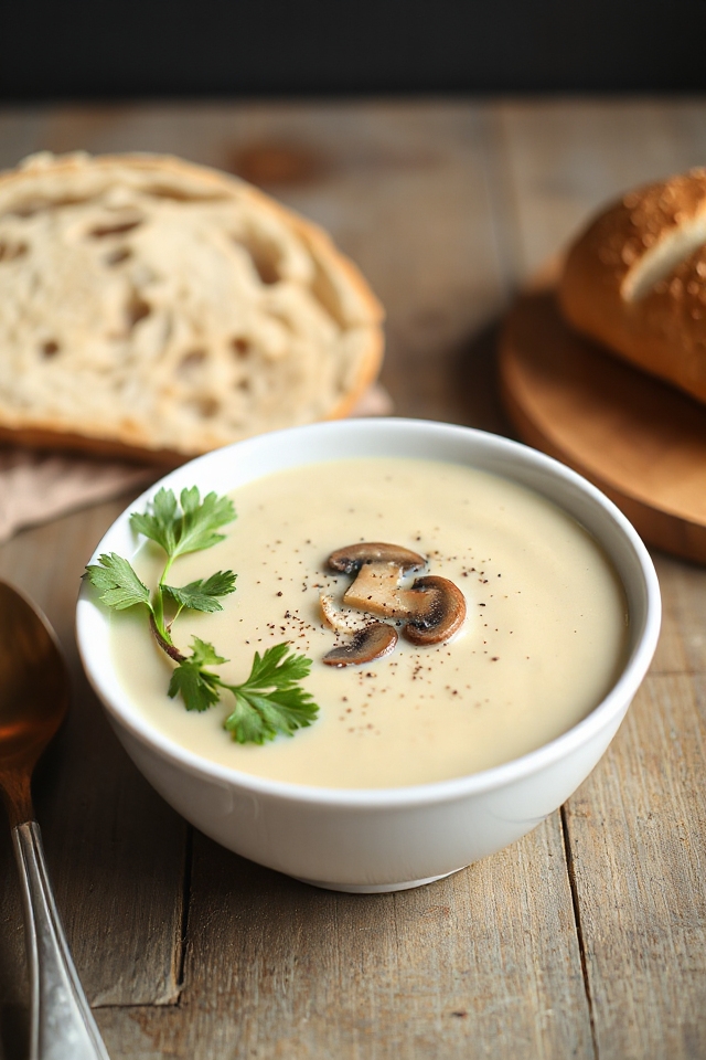 delicious vegan mushroom soup