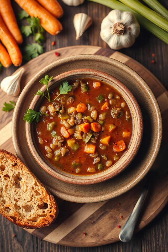 hearty vegan lentil soup