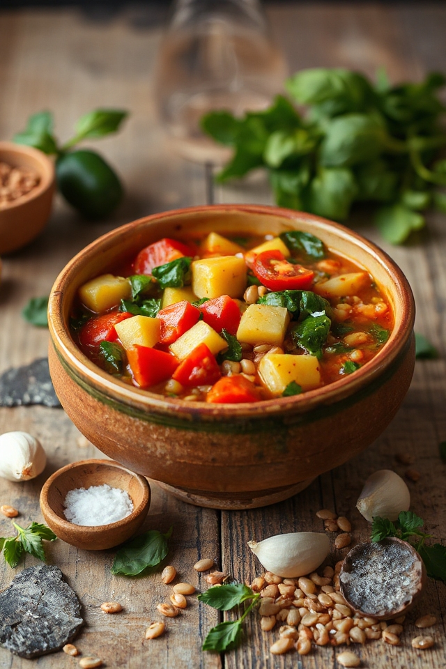 hearty vegan minestrone soup
