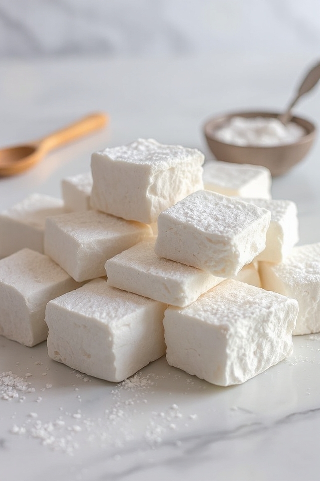 homemade fluffy vegan marshmallows