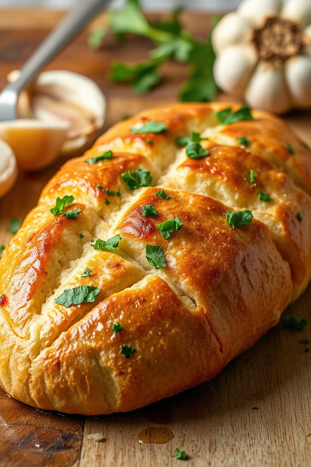 homemade vegan garlic bread