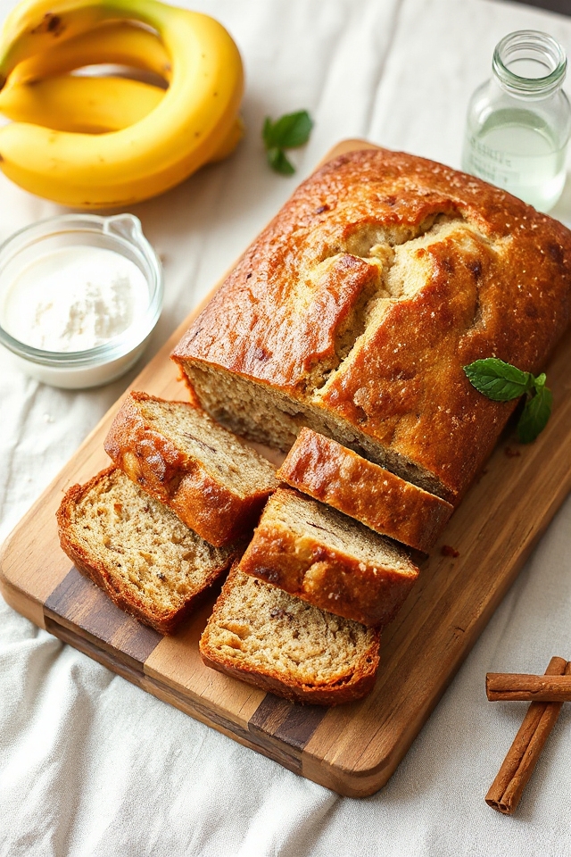 vegan banana bread preparation