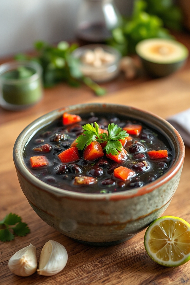 vegan black bean soup recipe