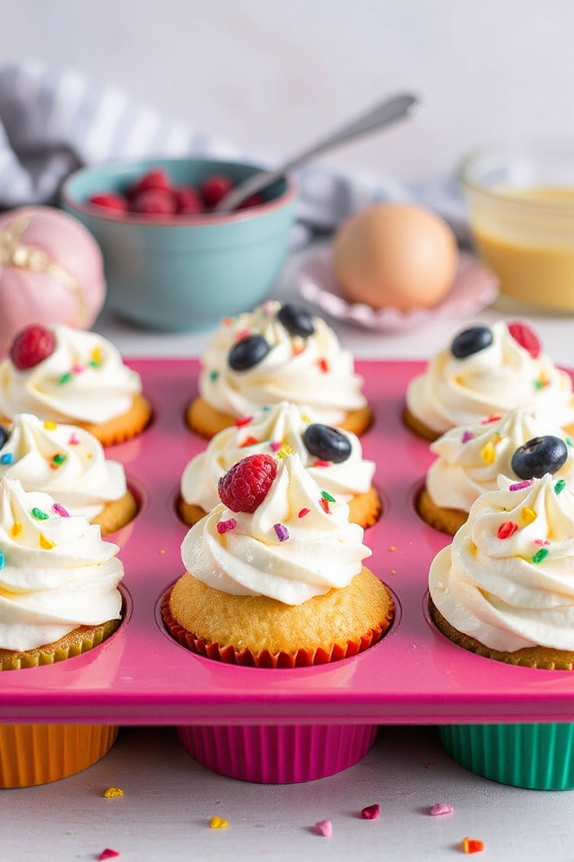 vegan cupcake baking process