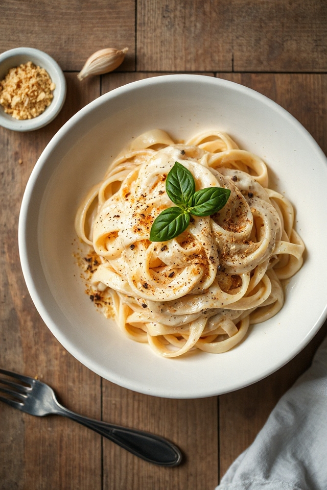 vegan fettuccine alfredo preparation steps