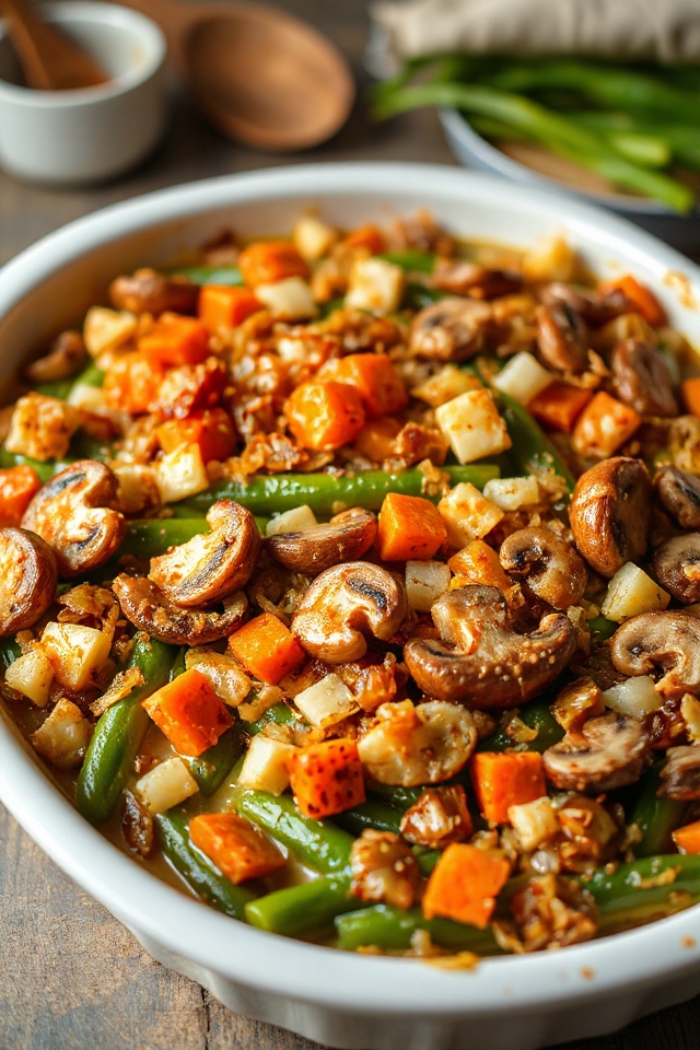 vegan green bean casserole recipe