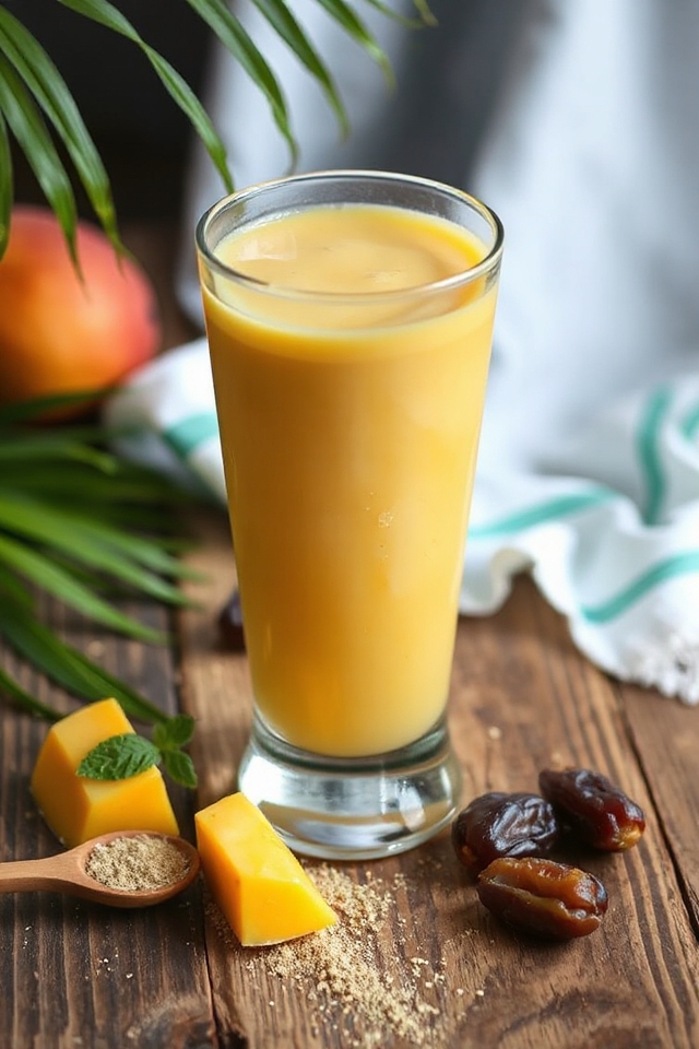 vegan mango smoothie drink