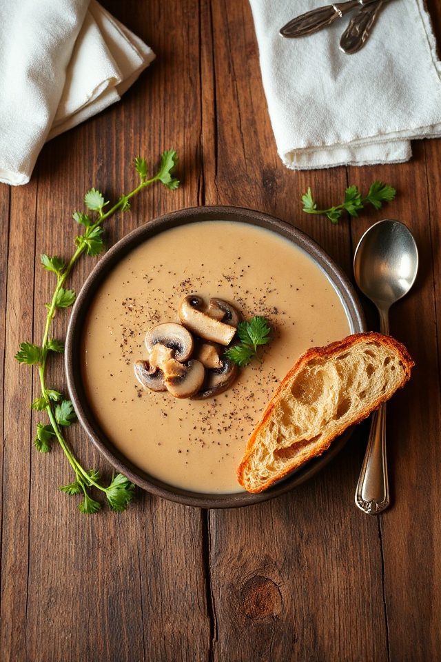vegan mushroom soup recipe
