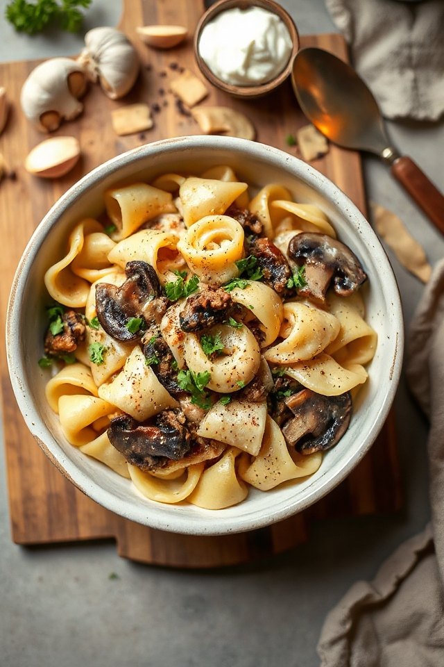 vegan mushroom stroganoff recipe