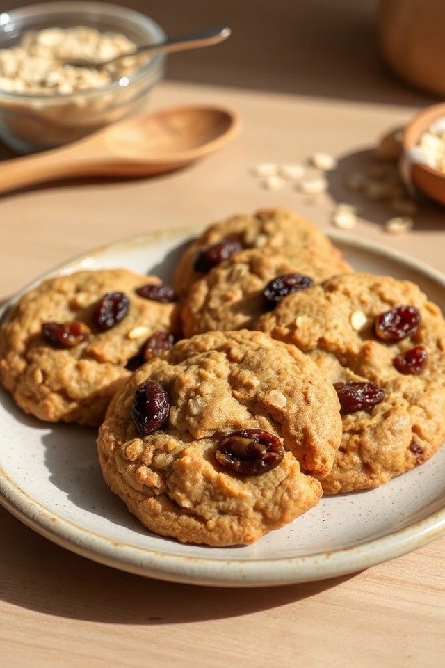 vegan oatmeal raisin cookies