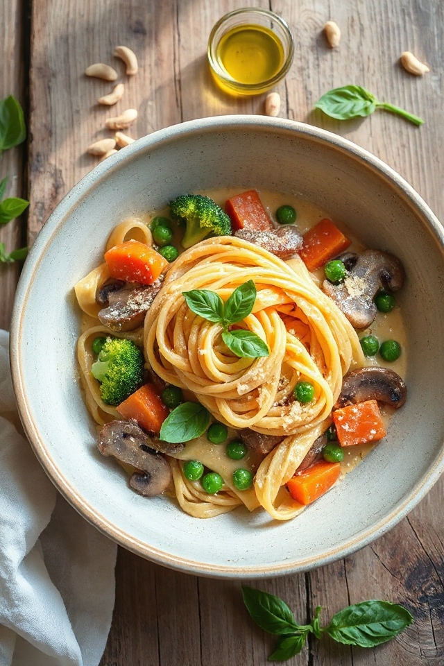 vegan pasta with vegetables