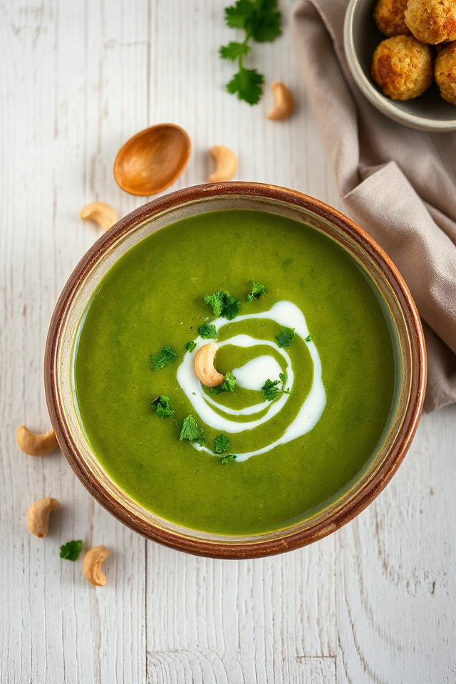 vegan spinach soup recipe