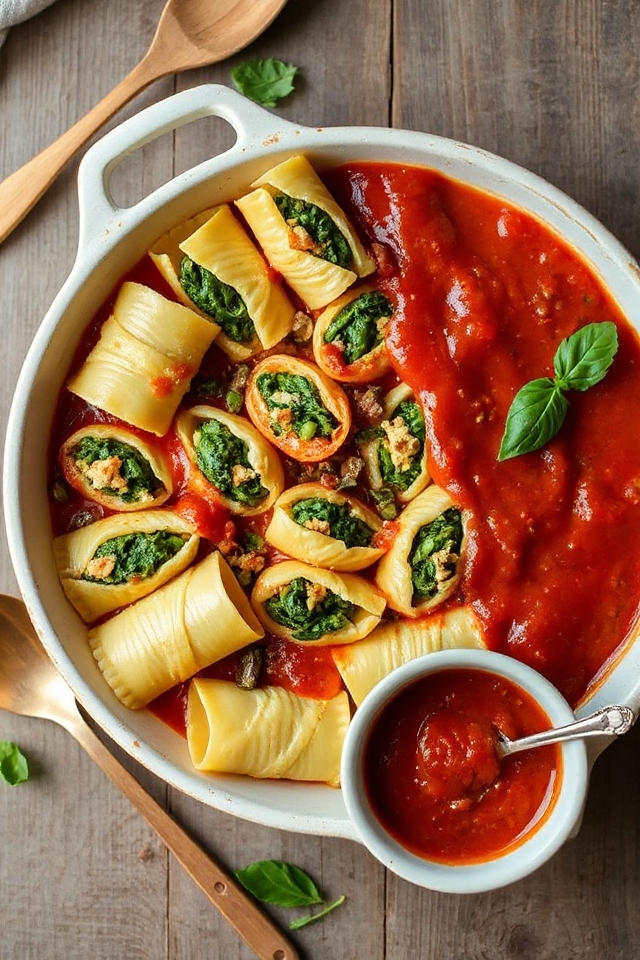vegan stuffed pasta dish