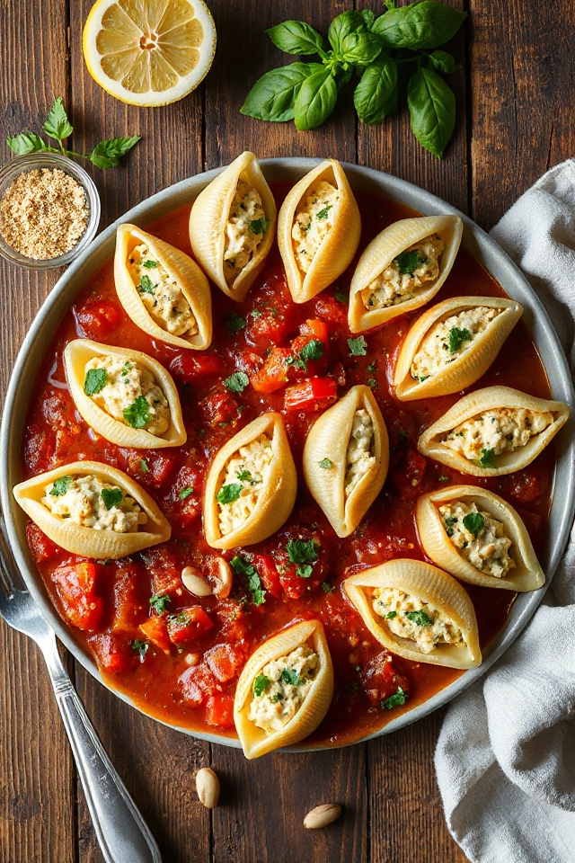 vegan stuffed pasta shells