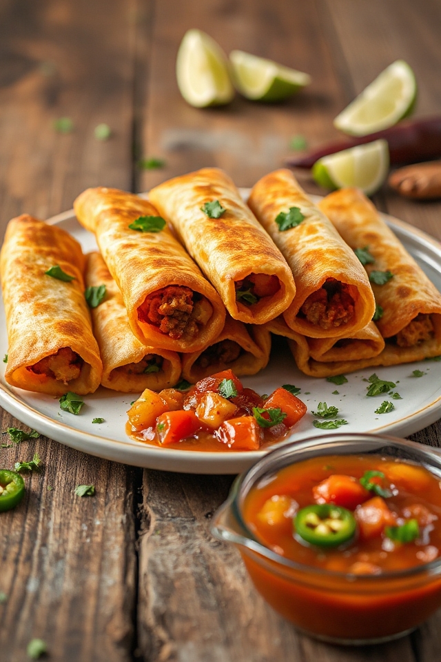 vegan taquitos with potatoes
